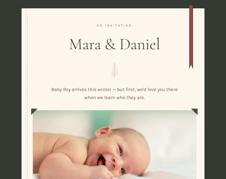 Folio invitation design preview