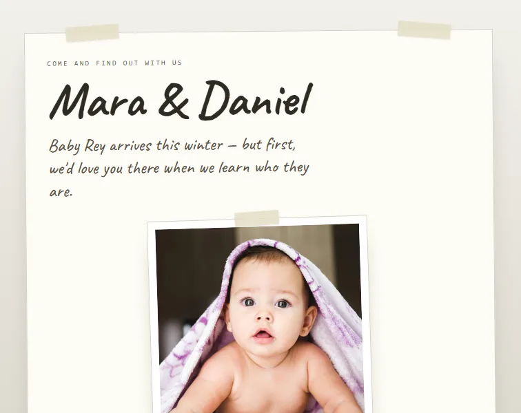 Fridge invitation design preview