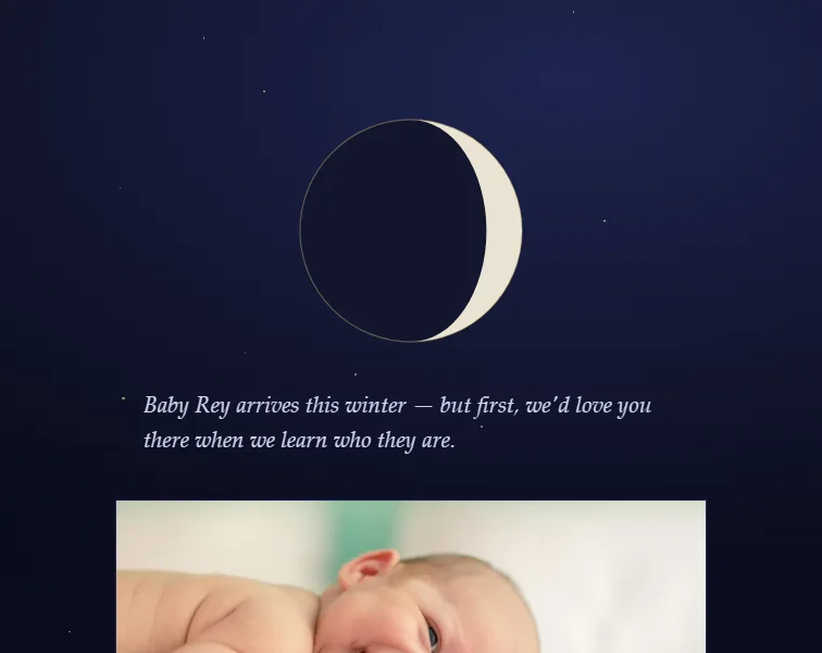 Moon invitation design preview